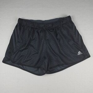 Adidas Climalite Running Shorts Medium Black Gray Chevron Print